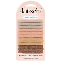 Thumbnail for Image 1 of Default Title for the product Kitsch Elastic Hair Ties No Damage | Stretchable Hair Bands - Neutral 12pcs