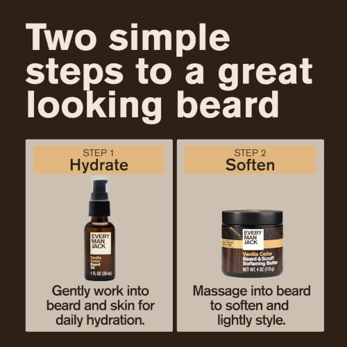 Image 6 of Every Man Jack Hydrating Beard Oil & Butter for Men, Vanilla Cedar