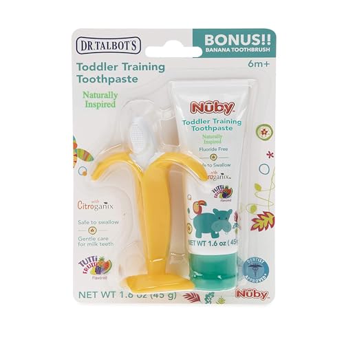 Image 2 of Dr. Talbot's Training Toothpaste and Nuby NanaNubs Banana Toothbrush