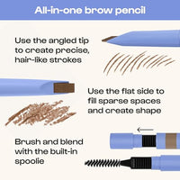 Thumbnail for Image 4 of ALLEYOOP Swift Brow Shape + Fill Eyebrow Pencil, Sharpener, Soft Brown