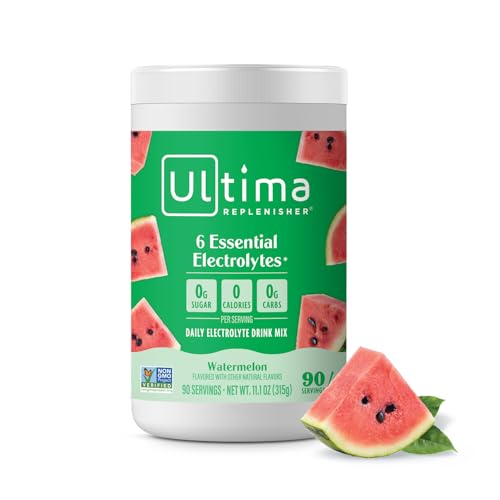 Image 8 of Watermelon / 90 servings (Pack of 1) for the product Ultima Replenisher Electrolyte Powder Drink Mix