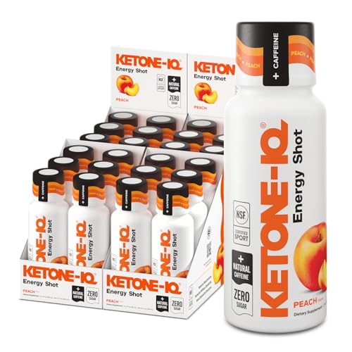 Image 1 of Default Title for the product Ketone-IQ Caffeine Ketone Shots for Focus, Peach, 24 Pack