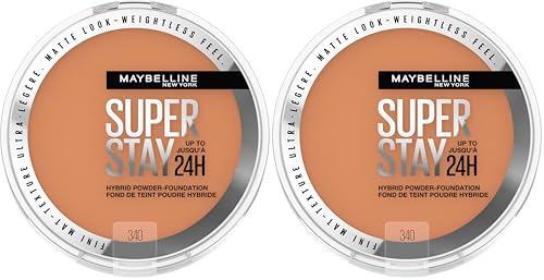 Image 20 of SUPERSTAY POWDER 340 / 0.2 Ounce (Pack of 2) for the product MAYBELLINE Super Stay Up To 24HR Hybrid Powder-Foundation