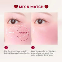 Thumbnail for Image 6 of COLORGRAM Tintin Dory Duo Blusher 05 Red Heart Duo