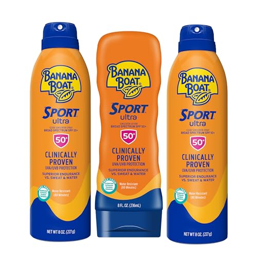 Image 1 of Default Title for the product Banana Boat Sport SPF 50 Sunscreen Triple Pack, 8 oz each (Pack of 3)