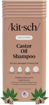 Thumbnail for Image 1 of Default Title for the product Kitsch Smoothing Castor Oil Shampoo for Women & Men – Made in USA – 12.3 oz