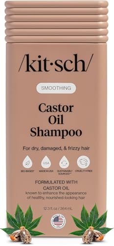 Image 1 of Default Title for the product Kitsch Smoothing Castor Oil Shampoo for Women & Men – Made in USA – 12.3 oz