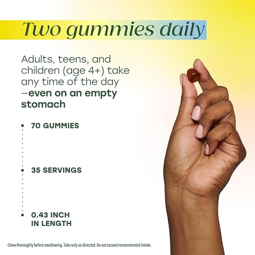 Image 6 of MegaFood Vitamin B12 Energy Gummies, USDA Organic, Ginger, 70 Gummies