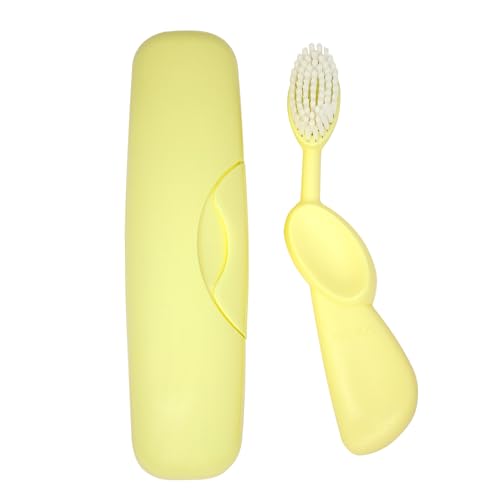 Image 12 of Lemon / 1 Count (Pack of 1) / Right Handed Brush for the product RADIUS Toothbrush Original Big Brush