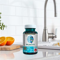 Thumbnail for NEURIVA Plus Decaffeinated Nootropic Brain Supplement for Memory, Focus & Concentration & Cognitive Function, Clinically Tested NeuroFactor, Phosphatidylserine, Vitamins B6 B12,50ct Strawberry Gummies