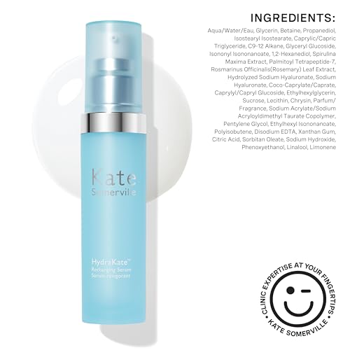 Kate Somerville HydraKate Recharging Hydration Serum - Skin-Quenching Dual-Weight Hyaluronic Acid Serum, 1 Fl Oz