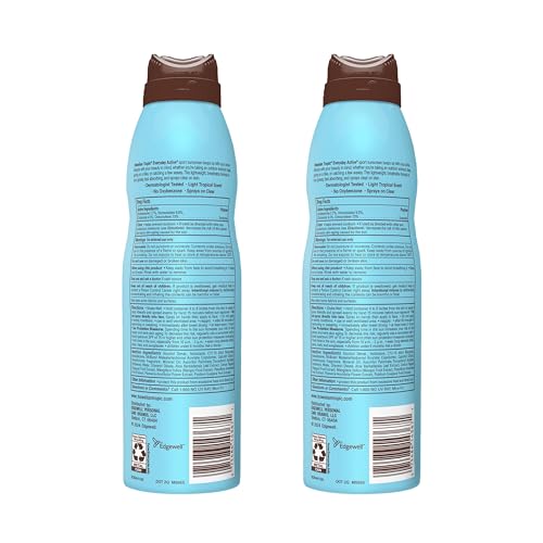 Hawaiian Tropic Everyday Active Spray Sunscreen SPF 50 | Body Sunscreen Spray SPF 50, Sunblock, Oxybenzone Free, 6oz each Twin Pack