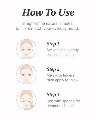 Glint Stick Highlighter (Milky Moon, 0.24oz) - Multi-Use Illuminator Stick by LG Beauty. Creamy & Blendable Color.