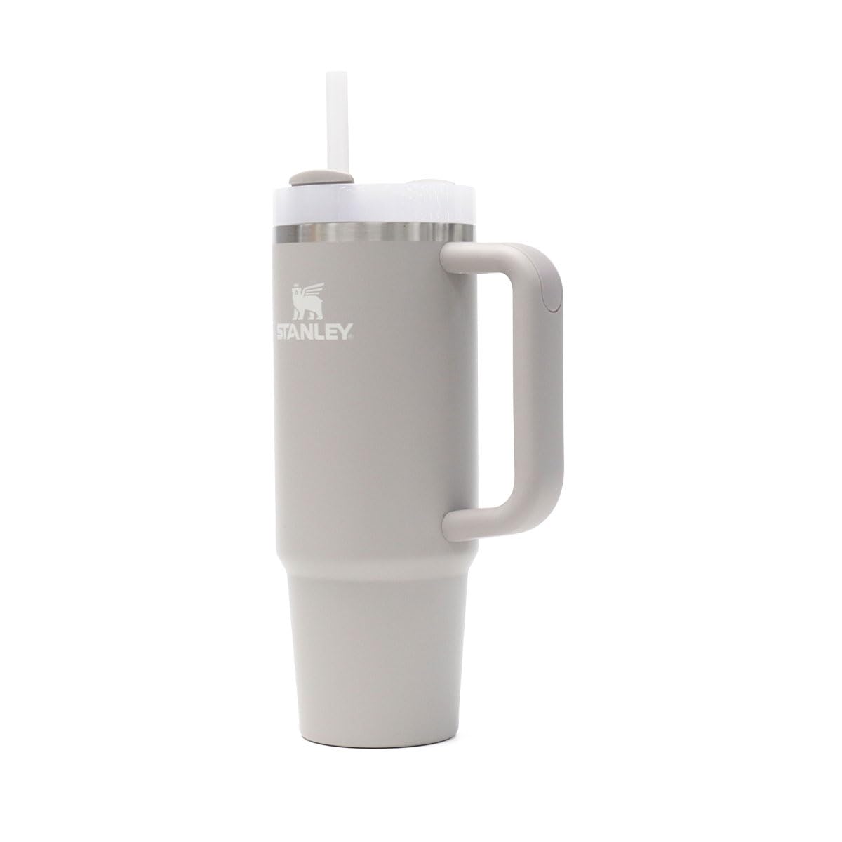 Stanley H2.0 Vacuum Quencher, 0.3 gal (0.88 L), Ash Gray, Cold Insulation, Durable, Straw Water Bottle, Summer, Outdoors, Dishwasher Safe