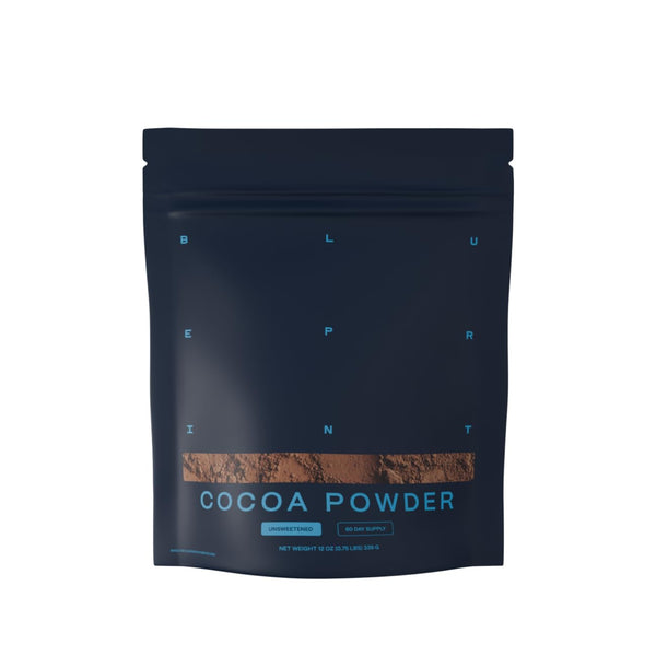 Blueprint Bryan Johnson Non Dairy Cocoa Powder – Elite Level Flavanols – 100% Pure Cocoa – Low Fat Unsweetened Cocoa – Undutched – Keto Friendly – Great for Baking, Cooking & Smoothies – 12oz Bag