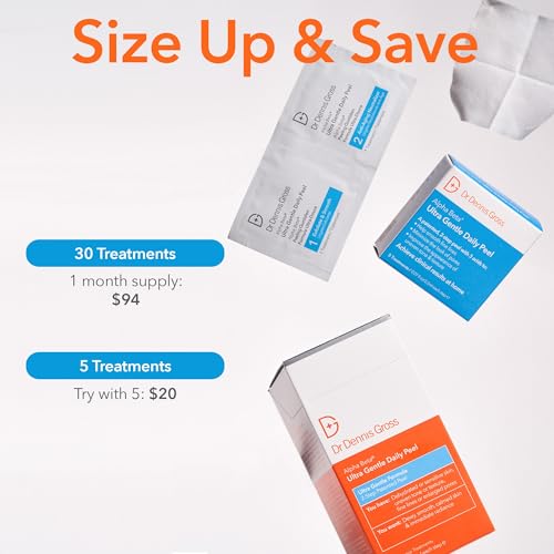 Dr. Dennis Gross Alpha Beta Ultra Gentle Daily Peel: for Dehydrated or Sensitive Skin, Uneven Tone or Texture, Fine Lines or Enlarged Pores (30 Treatments)