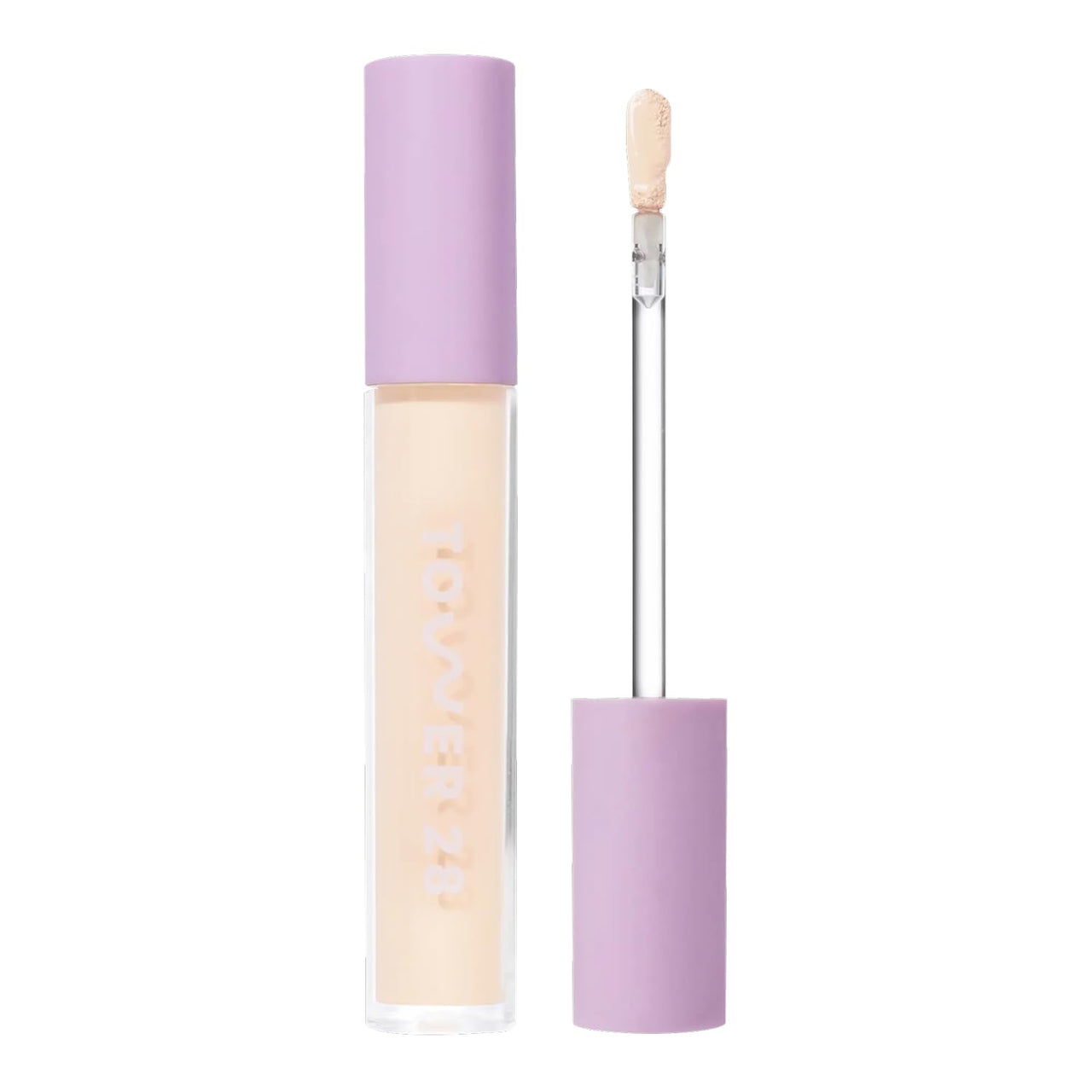 Tower 28 Swipe Serum Concealer - Hydrating Medium-Full Coverage Concealer + Under Eye Brightener - Skin Care Infused Makeup with Hyaluronic Acid + Soothing Centella - 1.0 Fair/Neutral (0.22 oz)