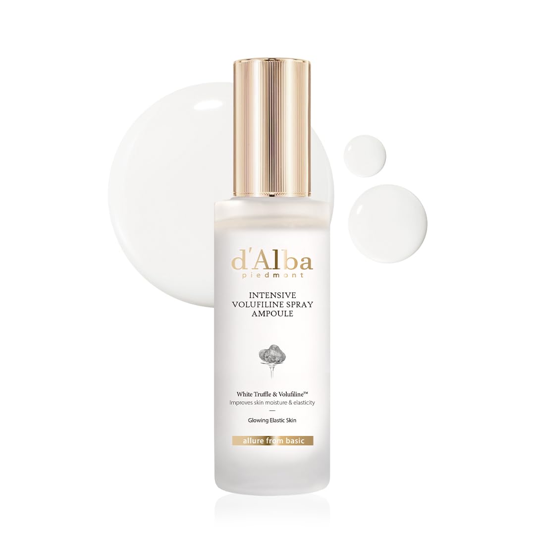 d'alba Piedmont Intensive Vegan Volufiline Spray Ampoule, premium elasticity care treatment, 50,000ppm Volufiline ampoule, ultimate skin-firming, 1.69 fl.oz