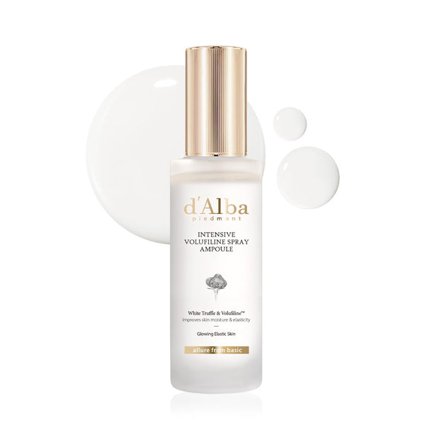 d'alba Piedmont Intensive Vegan Volufiline Spray Ampoule, premium elasticity care treatment, 50,000ppm Volufiline ampoule, ultimate skin-firming, 1.69 fl.oz