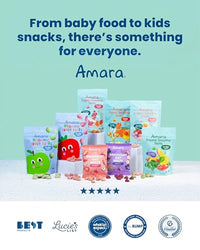 Thumbnail for Image 6 of Amara Breakfast Oat Melts - Organic Toddler Snack - Single Serve Fiber-Packed Oat Bites with Real Fruit, No Added Sugar, Quick Dissolving, Strawberry - 12 Pack