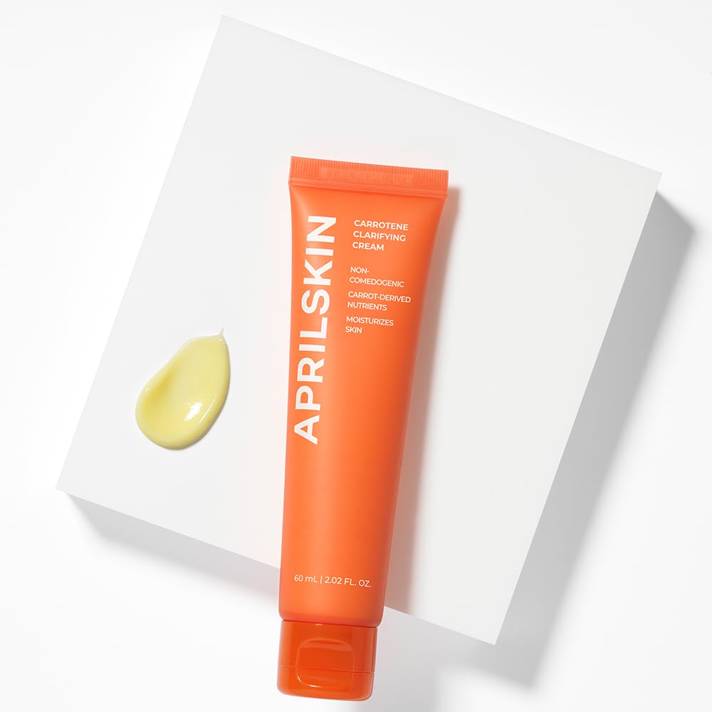 APRILSKIN Carrotene Clarifying Cream | Oily, sensitive, blemish-pron skin| Removes blemishes, balancing & skin protecting with M-Peptide | 2.02 oz | No sulfates and artificial fragrance