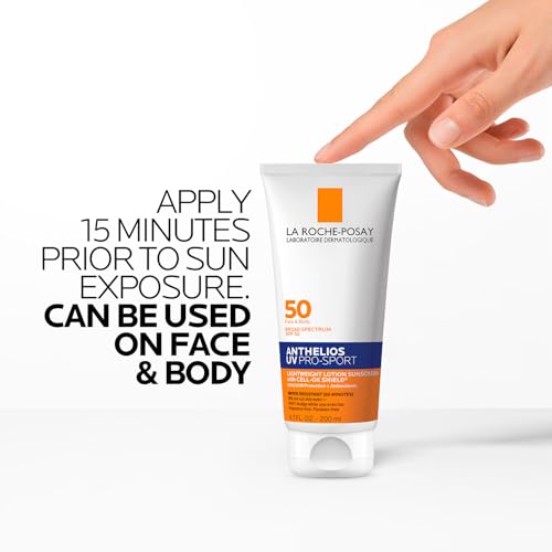 La Roche Posay Anthelios UV Pro-Sport Sunscreen SPF 50, Daily Sunscreen for Face with Vitamin B5 and Vitamin E, Broad Spectrum Invisible SPF Protection, Water Resistant, Non Greasy