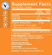 Thumbnail for Astaxanthin (Solasta™) Branded Ingredient 4mg Antioxidant from MicroAlgae That Supports Brain Heart Health and Skin for Healthy Aging (60 Softgels) by The Vitamin Shoppe