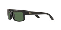 Thumbnail for Ray-Ban RB4151 Rectangular Sunglasses, Black/Polarized Green, 59 mm