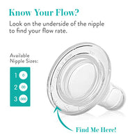 Thumbnail for Evenflo Feeding Classic BPA-Free Silicone Medium Flow Nipples - 3 Months+, Clear 6 Count (Pack of 2)