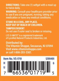Thumbnail for The Vitamin Shoppe Lycopene 10MG, Antioxidant That Supports Cardiovascular, Prostate Cellular Health (60 Softgels)