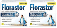 Thumbnail for Florastor Daily Probiotic Supplement for Women and Men, Proven to Support Digestive Health, Saccharomyces Boulardii CNCM I-745 (50 Capsules) (Pack of 2)