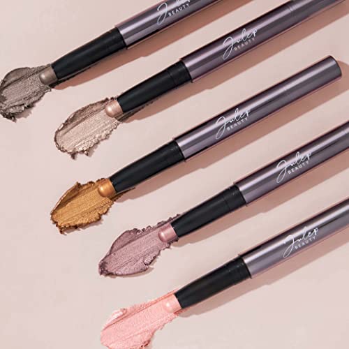 Julep Eyeshadow 101 Crème-to-Powder Waterproof Shadow Stick Duo – Long-Lasting, Crease-Proof, Easy Appy with Built-in Smudger - Pearl & Rose Shimmer