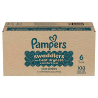 Thumbnail for Pampers Swaddlers Diapers, Size 6 (23-44 lbs), 108 Count, Absorbent, Keeps Baby Dry and Comfortable, Skin Safe Disposable Baby Diaper (Packaging May Vary)