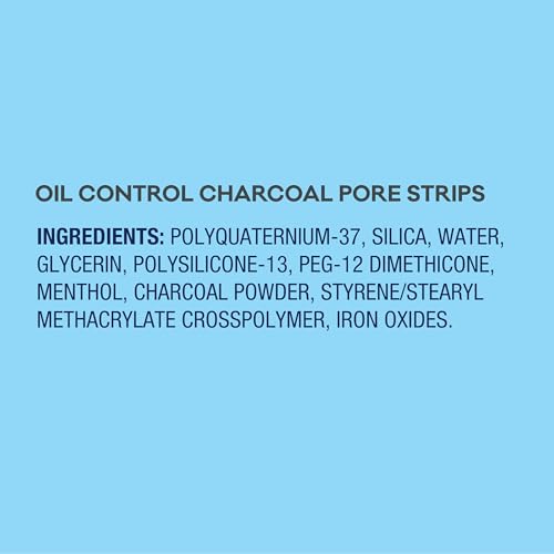 Bioré Charcoal Deep Cleansing Pore Strips for Men, Nose Strips for Blackhead Removal on Oily Skin, Features C-Bond Technology with Instant Pore Unclogging, 6 Count