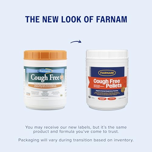 Farnam Cough Free Horse Supplement Pellets, Respiratory Support for Seasonal Allergies, Stable Cough, Lung Support Supplement, Show Safe, Herbal Formula, 2.5 lbs, 70-Day Supply