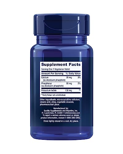 Life Extension Potassium Iodide 130mg 14 Tablets (Pack of 3)