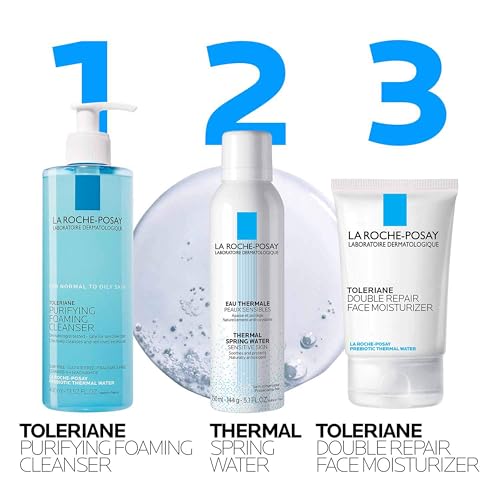 La Roche-Posay Toleriane Purifying Foaming Facial Cleanser, Face Wash for Oily and Normal Skin with Niacinamide, Wonâ€™t Dry Out Skin, Soap And Fragrance Free