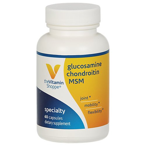 The Vitamin Shoppe Glucosamine Chondroitin MSM, High Potency Joint Structure and Mobility Supplement with MSM to Support Healthy Collagen for Joint Support (60 Capsules)