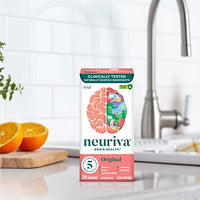 Thumbnail for NEURIVA Original Decaffeinated Clinically Tested Nootropic Brain Supplement for Memory, Focus & Concentration, NeuroFactor & Phosphatidylserine, 28ct Capsules