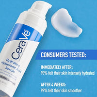Thumbnail for Cerave Hyaluronic Acid Serum for Face with Vitamin B5 and Ceramides, Hydrating Face Serum for Dry Skin, Fragrance Free, 1 Ounce