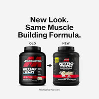 Thumbnail for Muscletech Whey Protein Powder (Vanilla Cream, 4 Pound) - Nitro-Tech Ultimate Muscle Building Formula with Whey Protein Isolate - 30g of Protein, 3g of Creatine & 6.8g of BCAA - Packaging May Vary