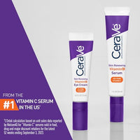 Thumbnail for CeraVe Skin Renewing Vitamin C Eye Cream, Vitamin C, Hyaluronic Acid, Ceramides & Caffeine, Under Eye Cream For Dark Circles and Puffiness, Fragrance Free & Ophthalmologist Tested, 0.5 Fl. Oz