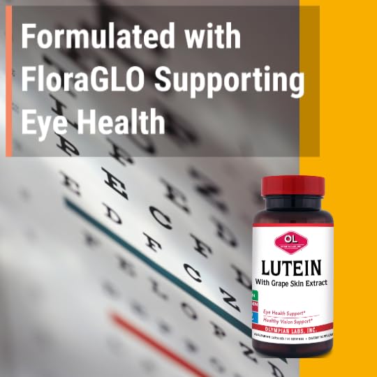 Olympian Labs Lutein 20 mg, 60 Capsules Formulated with FloraGLO and Grape Skin Extract, Supporting Healthy Vision and Eye Function