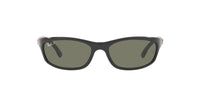 Thumbnail for Ray-Ban Men's RB4115 Rectangular Sunglasses, Black/Polarized Green, 57 mm