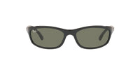 Thumbnail for Ray-Ban Men's RB4115 Rectangular Sunglasses, Black/Polarized Green, 57 mm
