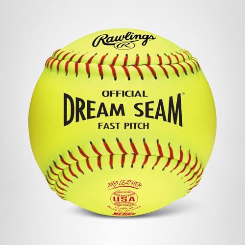 Rawlings | Official DREAM SEAM Fastpitch Softballs | 12" USA / ASA NFHS | C12RYLAH | 12 Count