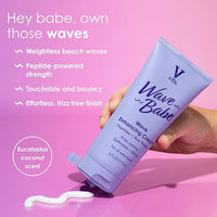 Thumbnail for V&Co. Wave Babe Wave Enhancing Cream – Wave Cream for Wavy Hair, Anti Frizz & Hydrating Hair Care with Peptides & Rice Protein – Defines Waves, Enhances Shine & Adds Lasting Softness – 6 oz