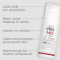 Thumbnail for EltaMD UV Clear Face Sunscreen SPF 46, Oil Free Sunscreen with Zinc Oxide, Dermatologist Recommended, 0.5 oz