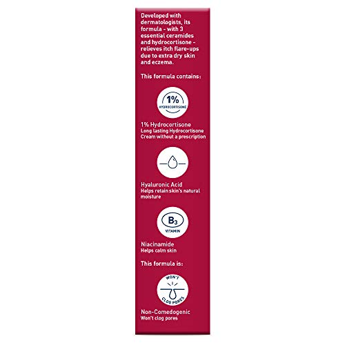 CeraVe 1% Hydrocortisone Anti-Itch Cream, Fragrance-Free Relief for Eczema-Prone & Dry Skin, 1 Ounce