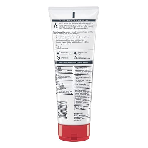 Eucerin Eczema Relief, Full Body Lotion, Moisturizing Eczema Cream with Colloidal Oatmeal (Skin Protectant) and Ceramide 3, 8 Oz Tube